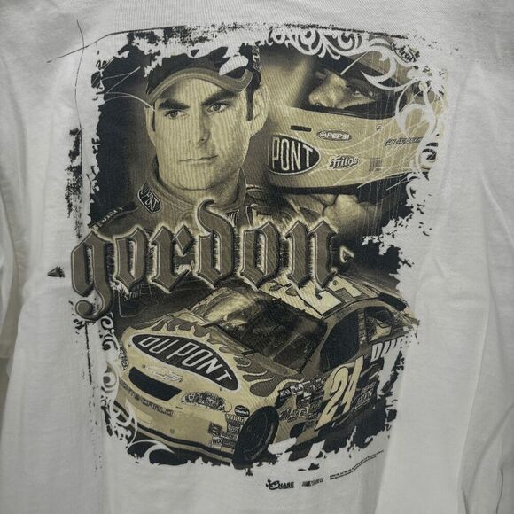 Nascar Chase Authentics 2005 Jeff Gordon Gothic Print T-Shirt Size L Y2K Racing - Picture 1 of 6